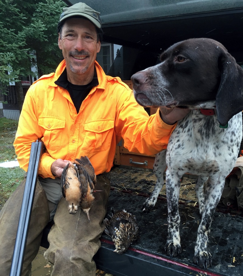 Bode and Peter had a great day of grouse and woodcock hunting