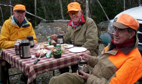 Lunchtime in the grouse woods